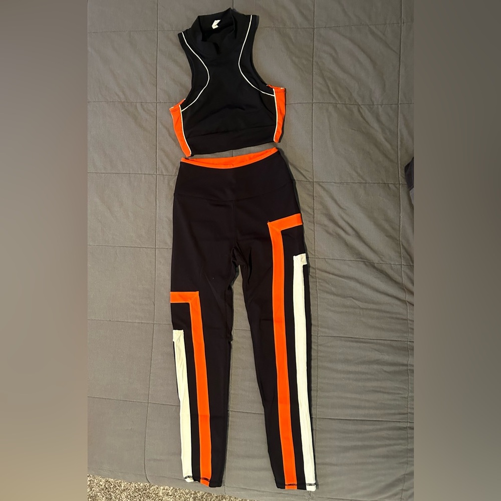 FP Movement Black and Orange Track Jumpsuit